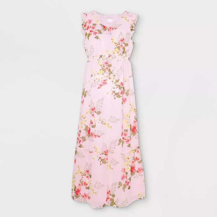 Ruffle Cap Sleeve Woven Maternity Dress - Isabel Maternity by Ingrid & Isabel™ | Target