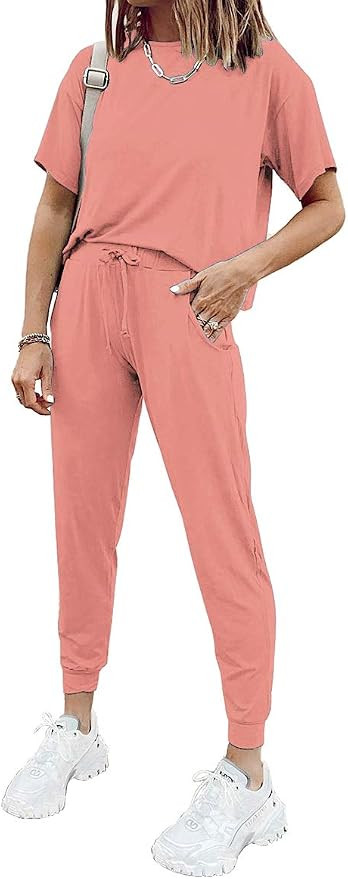 ETCYY NEW Lounge Sets for Women Sweatsuits Sets Two Piece Outfit Long Sleeve Pant Workout Athleti... | Amazon (US)