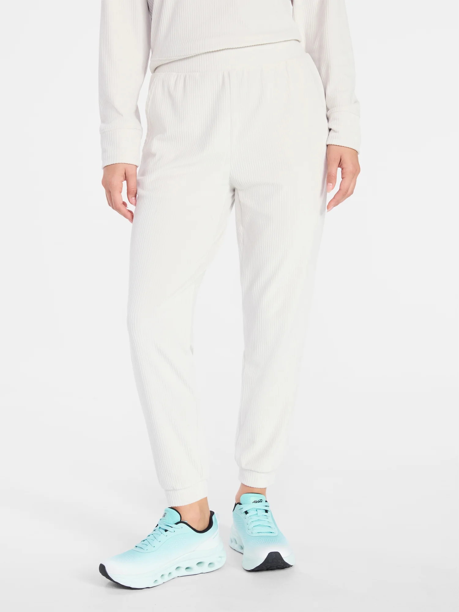 Avia Women's Ribbed Velour Jogger Pants, Sizes XS-XXXL | Walmart (US)