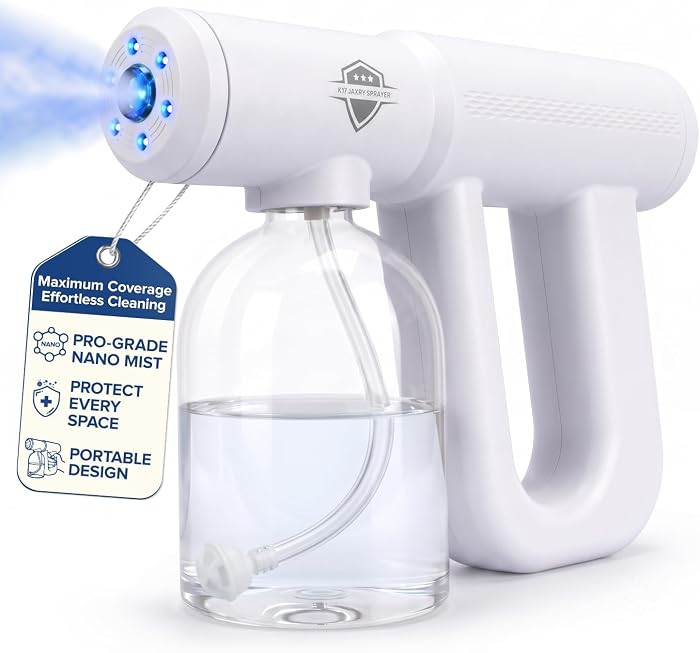 K17 Professional Nano Spray Gun, Blue Light Ultra Fine Mist Sprayer, White | Amazon (US)