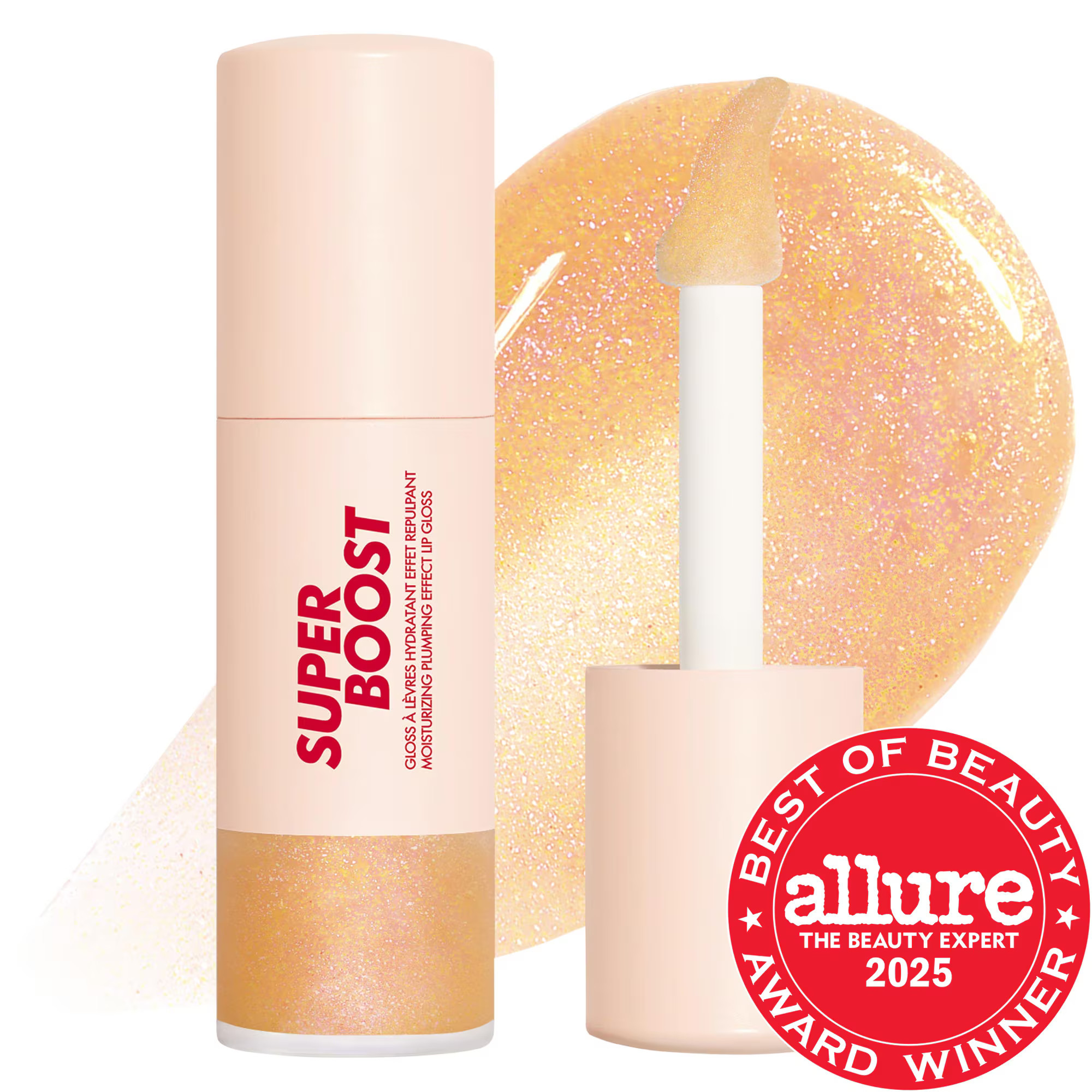 MAKE UP FOR EVER Super Boost Moisturizing & Plumping Lip Gloss 02 Fairy Glimmer 0.3 oz / 9 mL | Sephora (US)
