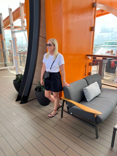 First day on Celebrity Beyond. Wearing a classic but comfortable outfit. Shorts size M. Top size S. Sandals TTS. 

#LTKtravel #LTKfindsunder50 #LTKover40