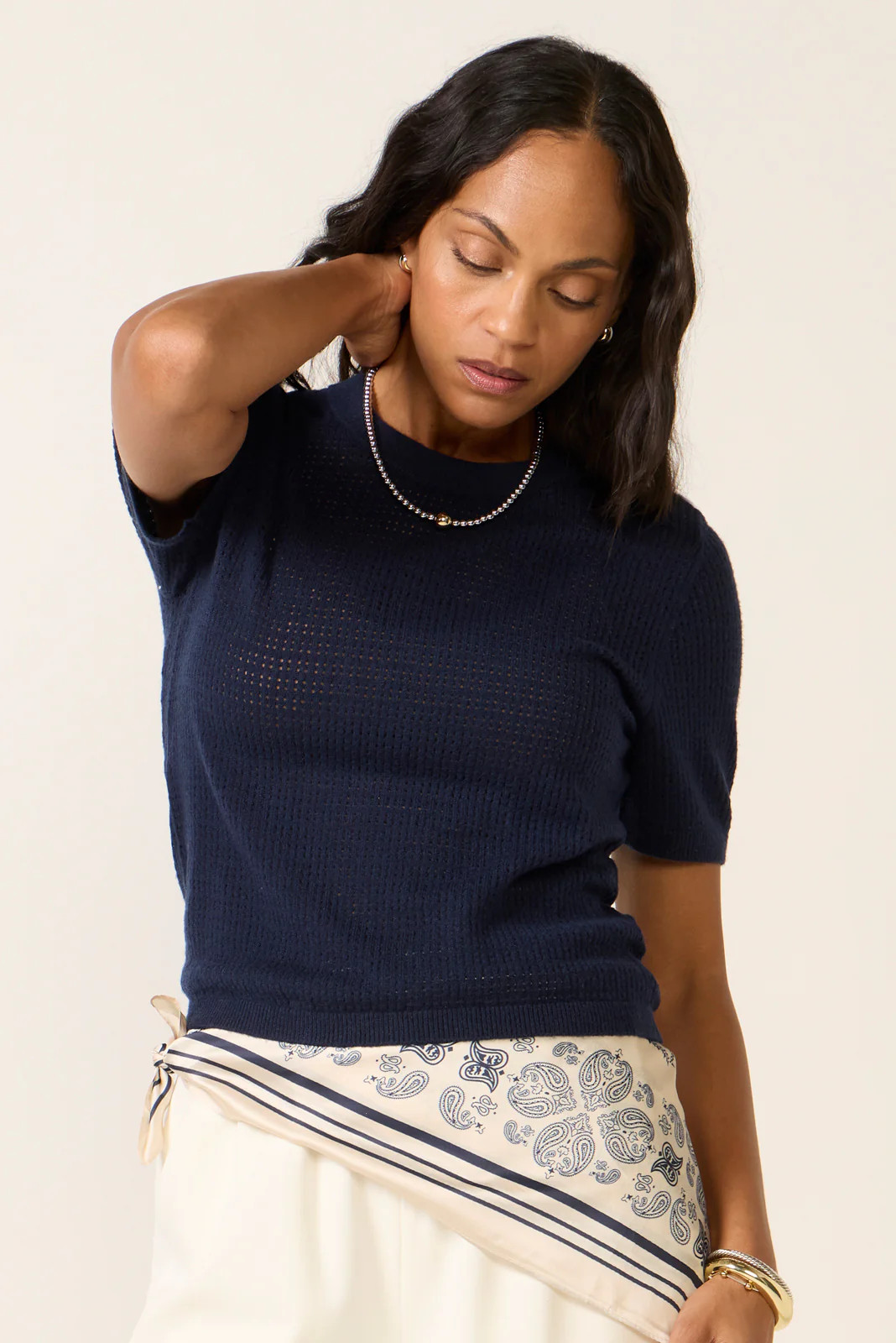 Amanda Pointelle Tee | Evereve