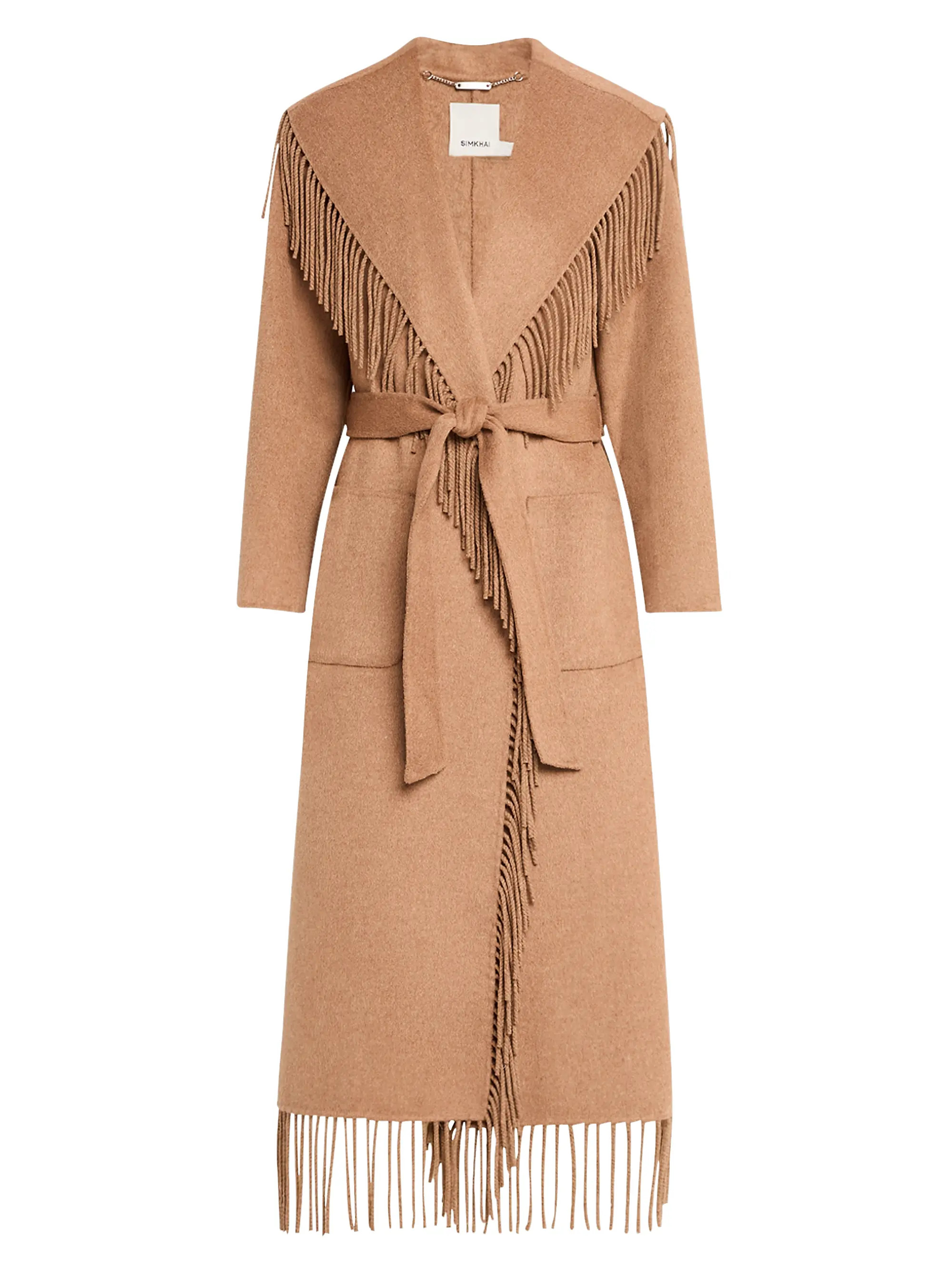 Carrie Fringed Wool-Blend Coat | Saks Fifth Avenue