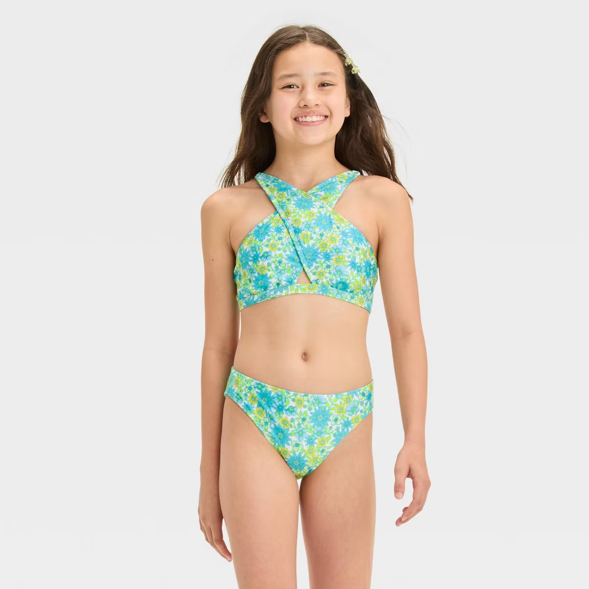 Girls' Paradise Petals Floral Printed Bikini Set - art class™ | Target