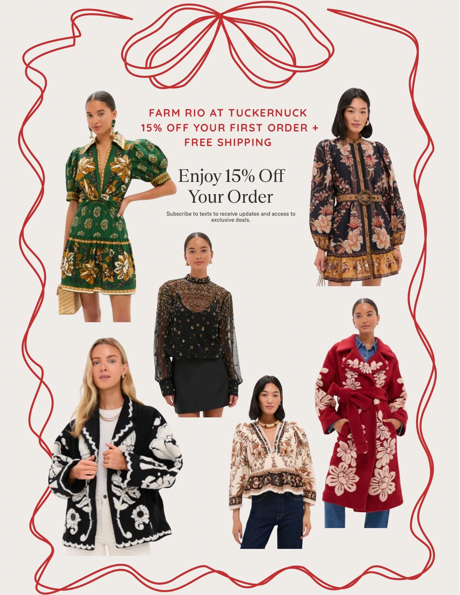 FARM RIO AT TUCKERNUCK! 

• 15% off your first order
• Free shipping 

Ps. Those fleece coats are a DREAM 😍

#LTK12Days #12DaysOfLTK #TuckerNuck #FarmRio 

#LTKHoliday #LTKWorkwear #LTKGiftGuide