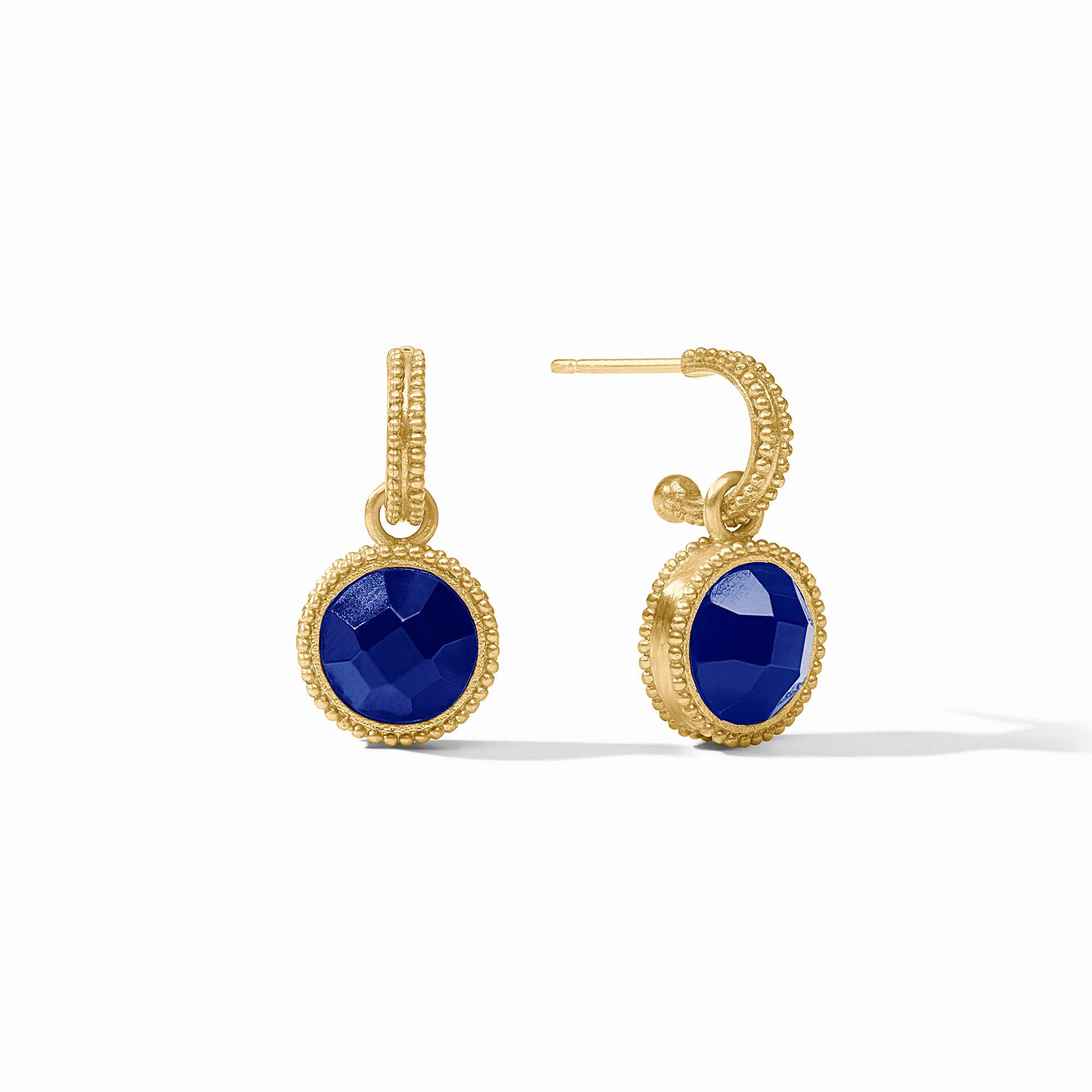 Fleur-de-Lis Gold Hoop & Charm Earrings | Julie Vos | Julie Vos