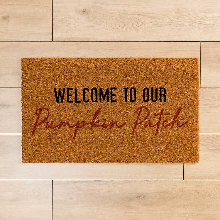 New! Welcome to Our Pumpkin Patch Coir Doormat | Kirkland's Home
