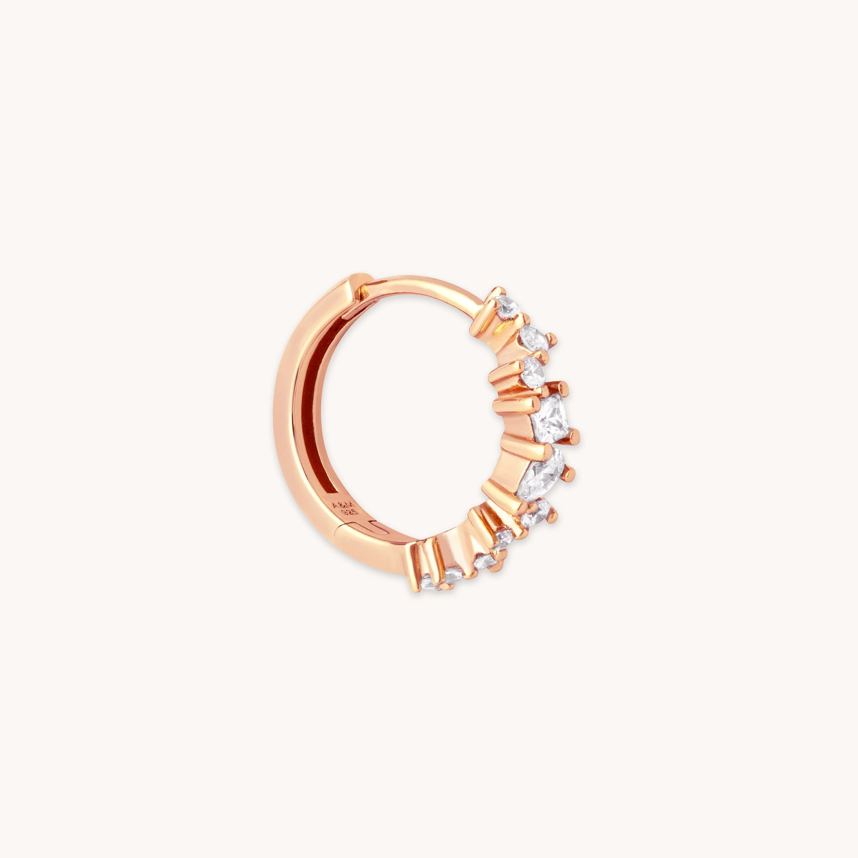 Celestial Crystal 11.5mm Hoop in Rose Gold | Astrid & Miyu UK