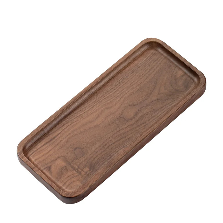 Muso Wood Serving Tray Walnut Solid Wood Rectangle 11.8 x 5 in | Walmart (US)