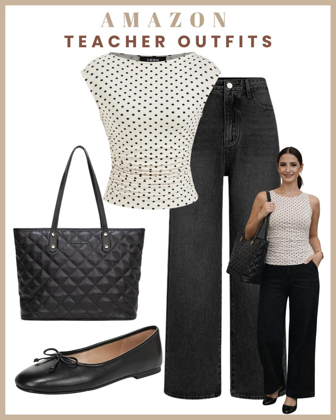 Teacher outfits, but make them comfy + chic ✨
Styled black jeans from Amazon in two easy teacher-friendly ways — polished, practical, and perfect for busy school days 🙌
Comfortable enough for a full day on your feet, but still stylish for meetings, drop-offs, and everything in between 👩‍🏫✨

To shop these looks, comment “link” and I’ll DM you, or check the Amazon Storefront link in bio 🛍️💌

(Teacher Outfits, Teacher Style, Classroom Outfit Ideas, Teacher Workwear, Modest Workwear, Comfortable Work Outfits, Casual Professional Style, Smart Casual Outfits, School Outfit Ideas, Everyday Workwear, Chic Teacher Style, Practical Work Outfits, Classroom Friendly Outfits, Capsule Workwear, Teacher Wardrobe Essentials, Cute Workwear Outfits, Back to School Outfits, Comfortable Shoes for Work, Teacher Outfit Inspiration, Modest Fashion, Timeless Workwear, Teacher Capsule Wardrobe)
 

 #LTKgrwm #LTKootd #LTKWorkwear