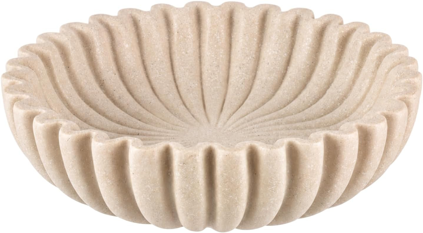 UFORU 10 Inch Large Ruffle Decorative Bowl,Fruit Bowl for Kitchen Counter | Amazon (US)