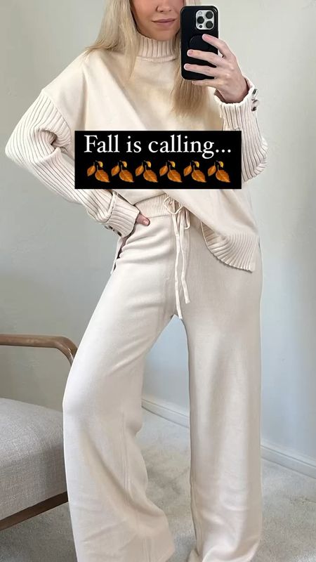 Fall outfit 
Fall outfits 
Amazon fashion 
Amazon find
Matching set
Sweater 
#ltkseasonal 
#ltku 
#LTKfindsunder50