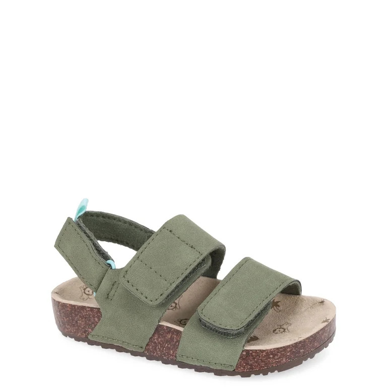 Wonder Nation Toddler Boys Two Strap Footbed Sandals | Walmart (US)