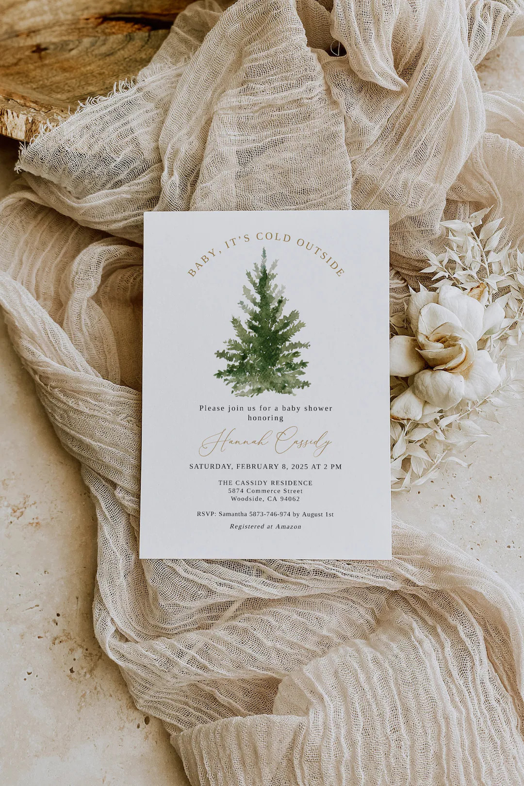 Winter Baby Shower Invitation Baby Its Cold Outside, Christmas Baby Shower, Editable Gender Neutr... | Etsy (US)