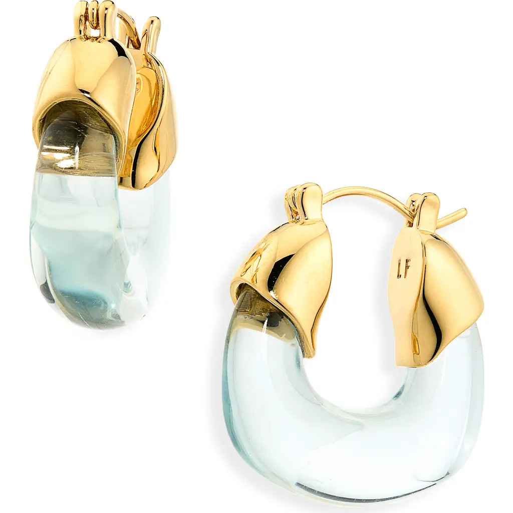 Lizzie Fortunato Mini Hoop Earrings in Aqua at Nordstrom | Nordstrom