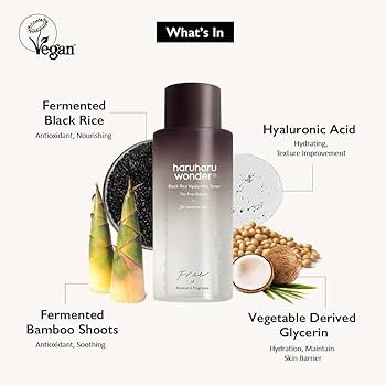 haruharu Wonder Black Rice Hyaluronic Toner for Sensitive Skin 5.1 fl.oz, Alcohol Free, Fragrance... | Amazon (US)