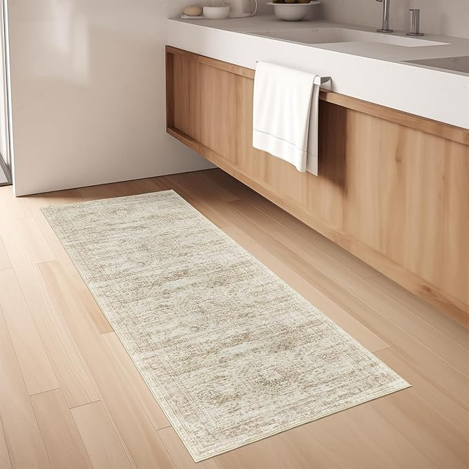 Restydon Washable Runner Rugs for Bedroom - 2x6 Runner Rug Non Slip, Ultra-Thin Entryway Runner, ... | Amazon (US)