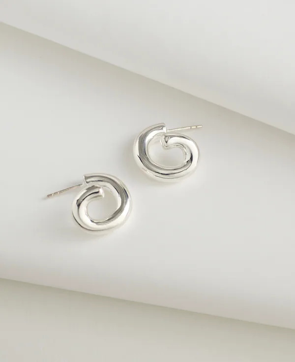 Demi-Fine Twisted Hoop Earrings | Madewell | Madewell