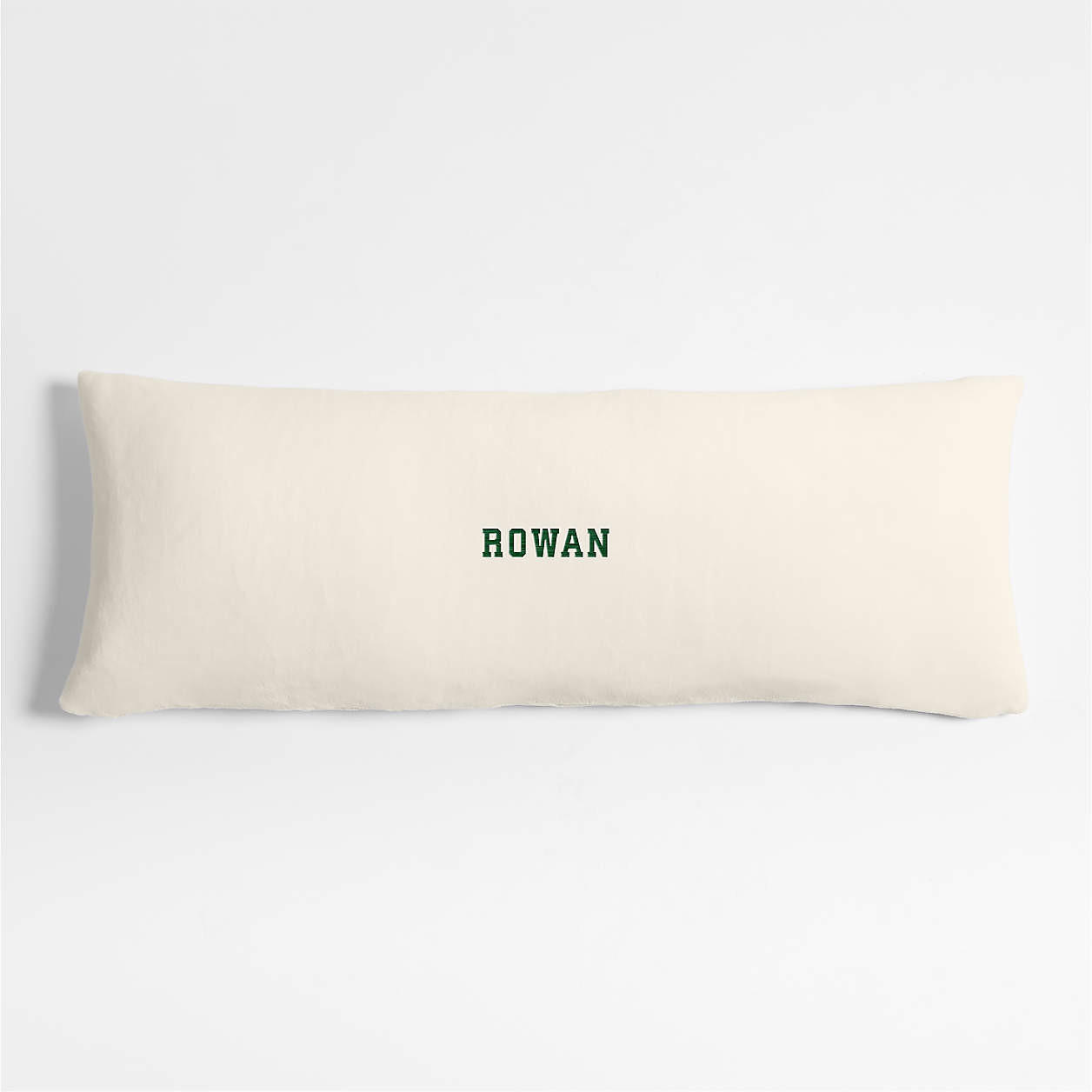 Plush 54x20 Pampas Ivory Body Pillow with Feather Insert + Reviews | Crate & Barrel | Crate & Barrel