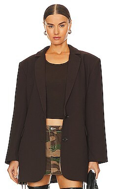 SER.O.YA Raven Blazer in Bark from Revolve.com | Revolve Clothing (Global)