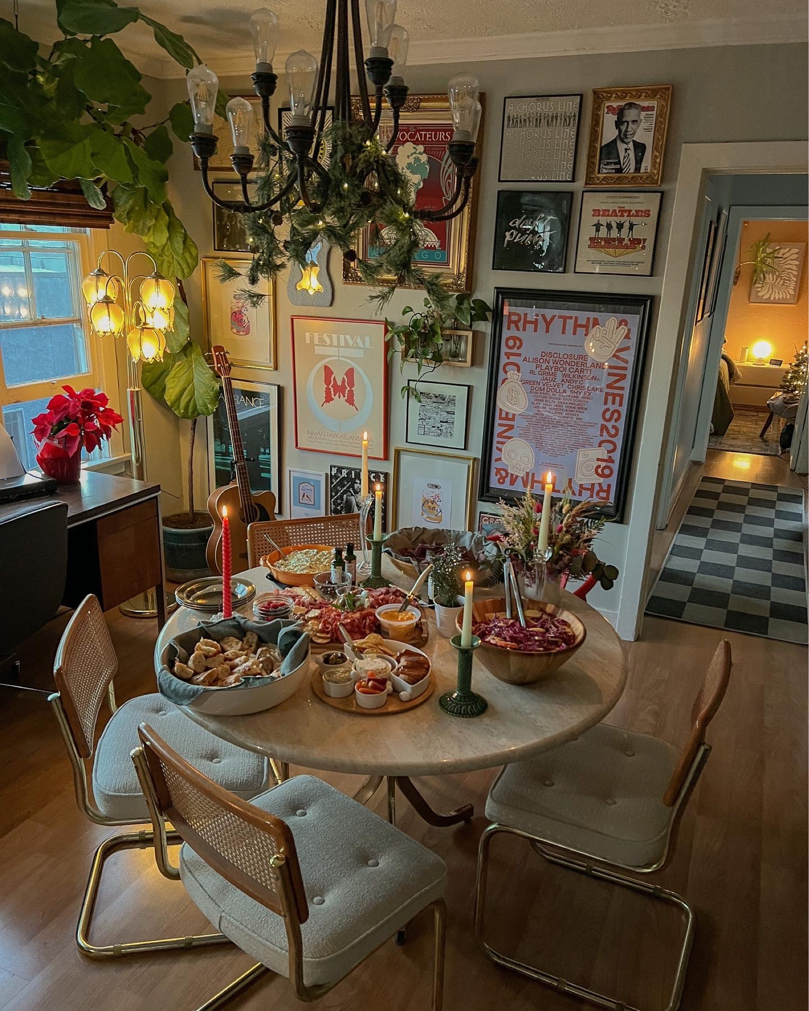 Holiday evenings  💫🍷🪴🧀

#LTKhome #LTKSeasonal