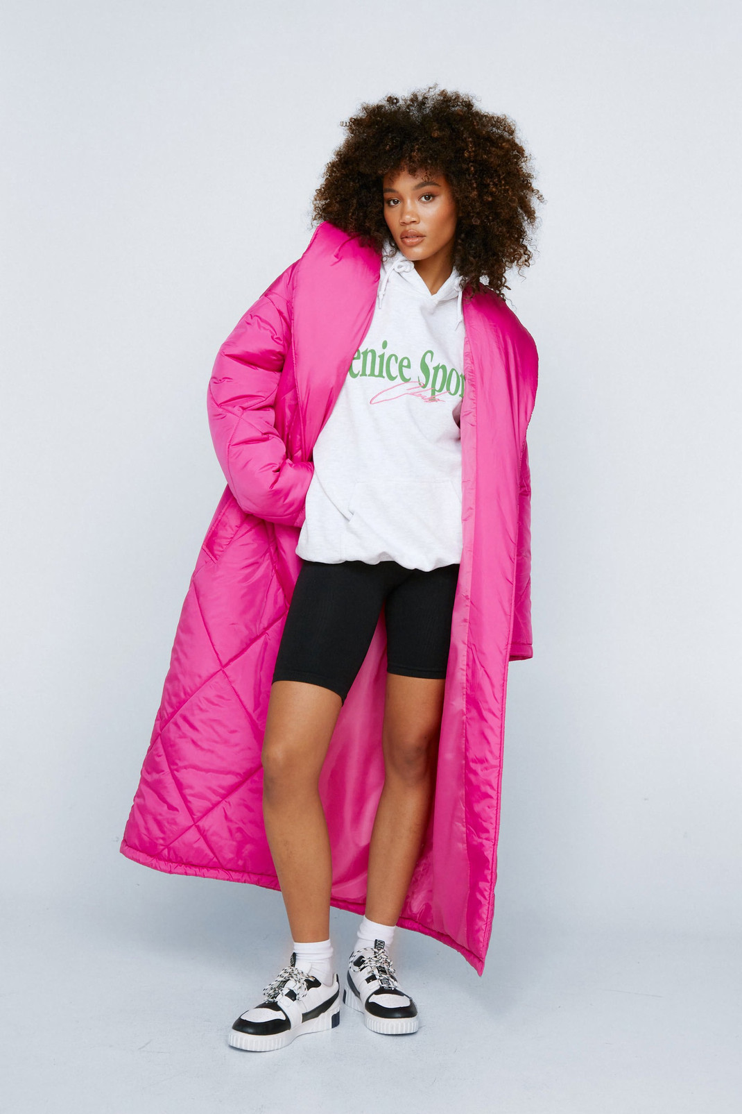 Belted Longline Quilted Coat | Nasty Gal UK (+IE)