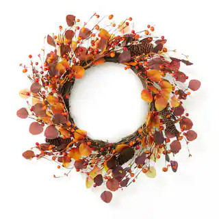 Glitzhome® 22" Fall Eucalyptus Berry Wreath | Michaels | Michaels Stores