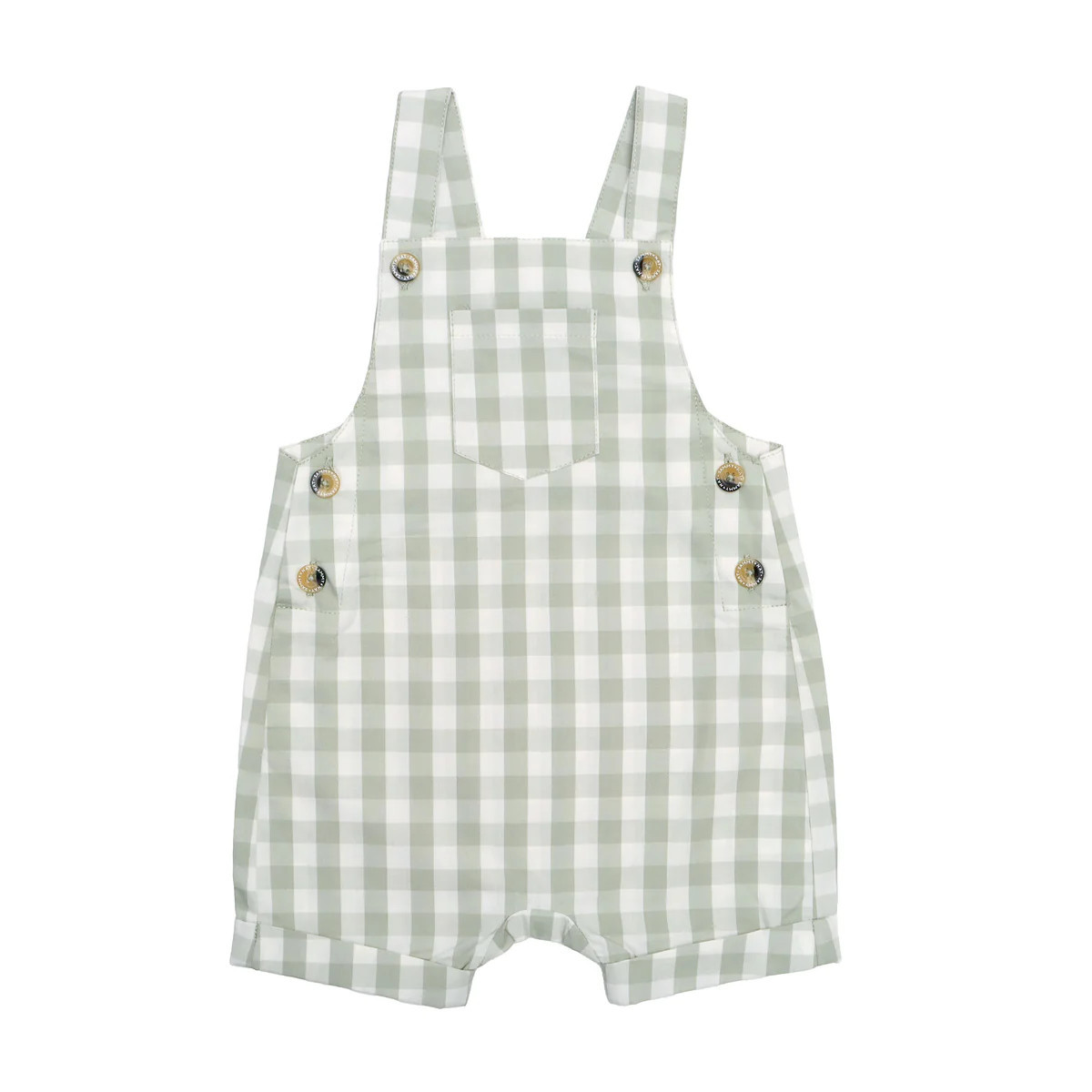 Parker Romper in Desert Sage Gingham | Sammy + Nat