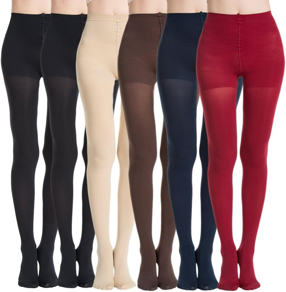 MANZI Run Resistant Control Top Panty Hose Opaque Tights | Amazon (US)