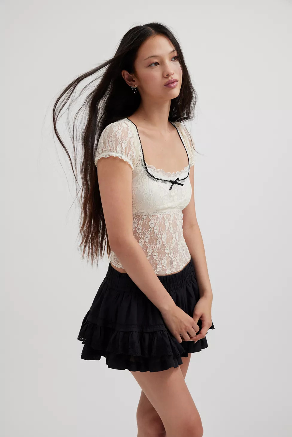 Kimchi Blue Malka Sheer Lace Top | Urban Outfitters (US and RoW)