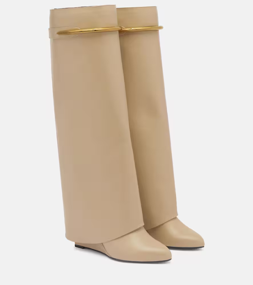 Givenchy Shark 95 leather knee-high boots | Mytheresa (US/CA)