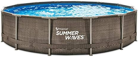 Summer Waves 14ft x 36in Wicker Metal Frame Pool Set | Amazon (US)