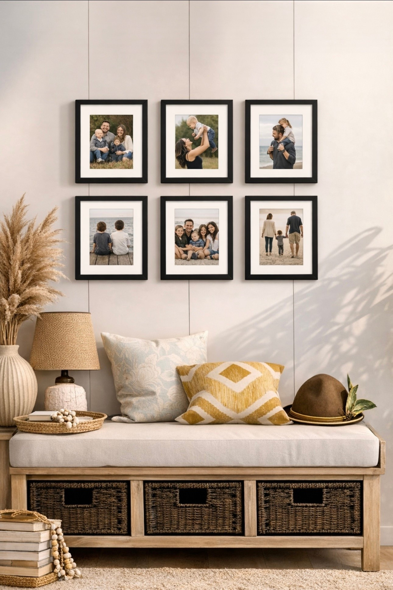 Picture frame frames really elevated room, and add Lux style. This was styled using 8 x 10 picture frame set. Available in a variety of colors! ￼Wall picture from, picture frame set, family photos

#LTKmomlife #LTKHome #LTKSpringSale