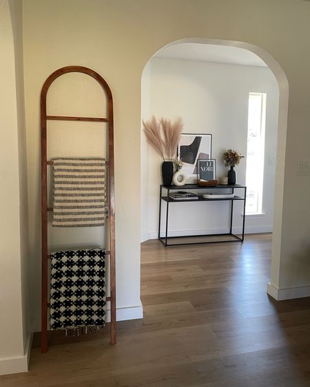 A clean home 🤌🏼 this arch blanket ladder is to die for. It fits perfectly in this awkwardly small nook! Linked it and other items in this photo!! 🫶🏼

#LTKunder100 #LTKstyletip #LTKhome