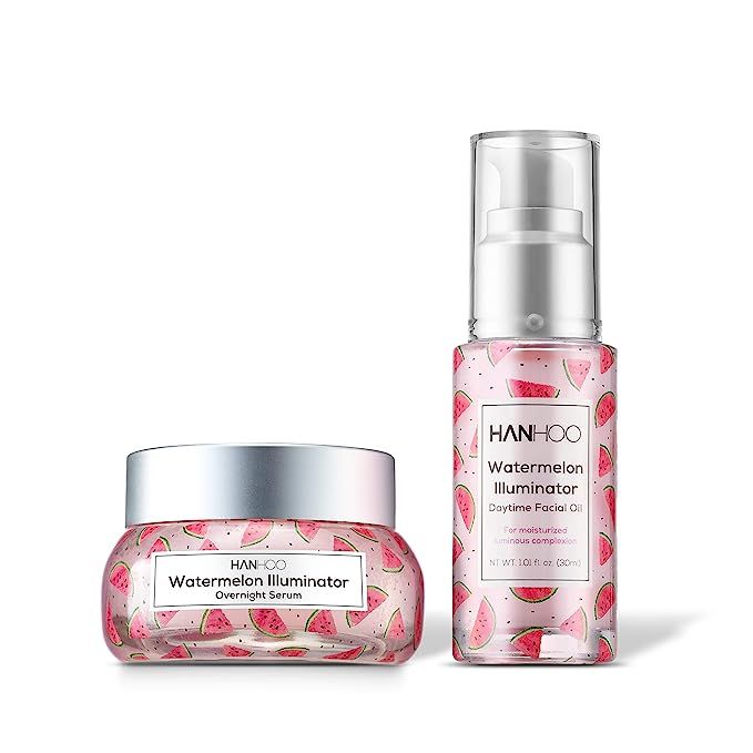 Hanhoo - Watermelon Illuminator Set | Daytime Facial Oil and Overnight Serum - Skincare for a Glo... | Amazon (US)