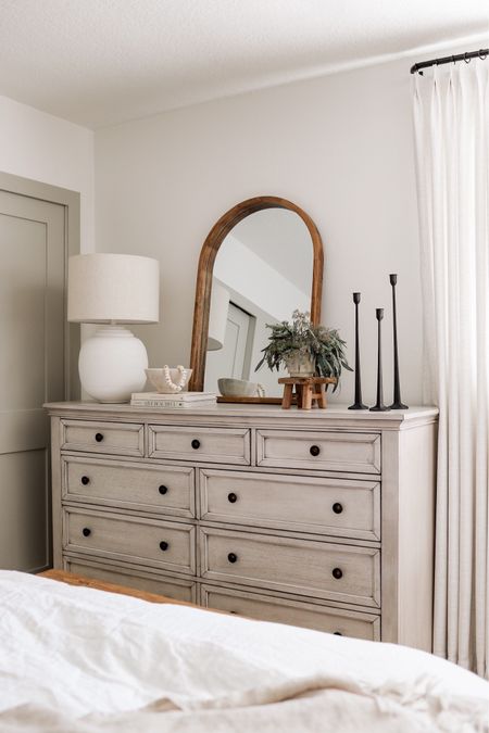 Shop our bedroom furniture including this dresser that’s under $1000! Dresser color is ‘antique white’ and curtain color is beige ‘beige white’ 

#LTKhome #LTKSeasonal #LTKsalealert
