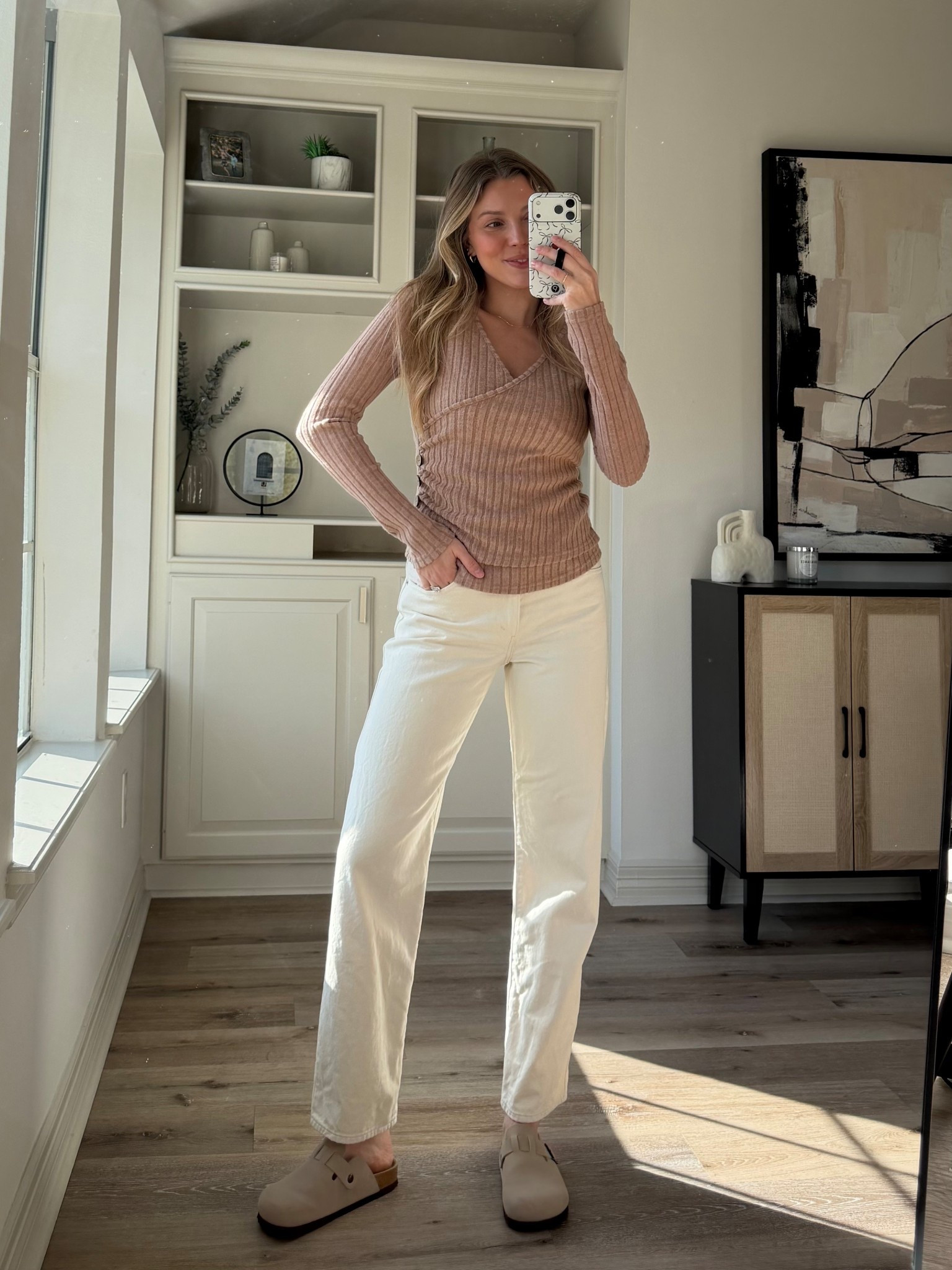 Casual winter outfit! Love this long sleeve for breastfeeding!! Size S in long sleeve and 26 in jeans.

#LTKootd #LTKmomlife #LTKBaby