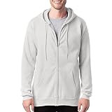 Hanes Men's Full Zip Ultimate Heavyweight Hoodie, White, X Large | Amazon (US)