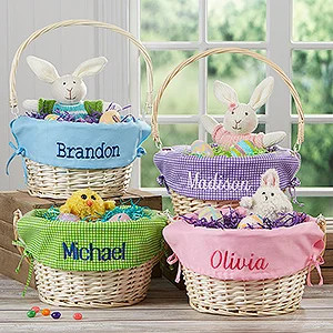 Pink Personalized Easter Baskets for Girls | Personalization Mall