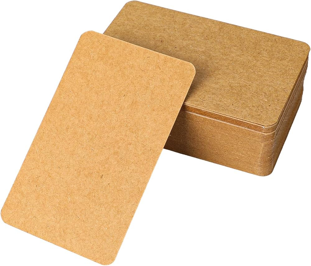 Amazon.com : 100 Pcs Kraft Paper Business Cards 3.5 x 2 Inch Blank Business Card Printable Blank ... | Amazon (US)