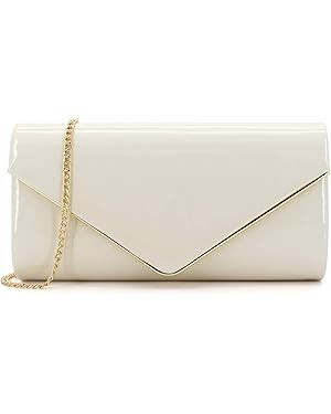 Dexmay Patent Leather Envelope Clutch Purse Shiny Candy Foldover Clutch Evening Bag for Women | Amazon (US)