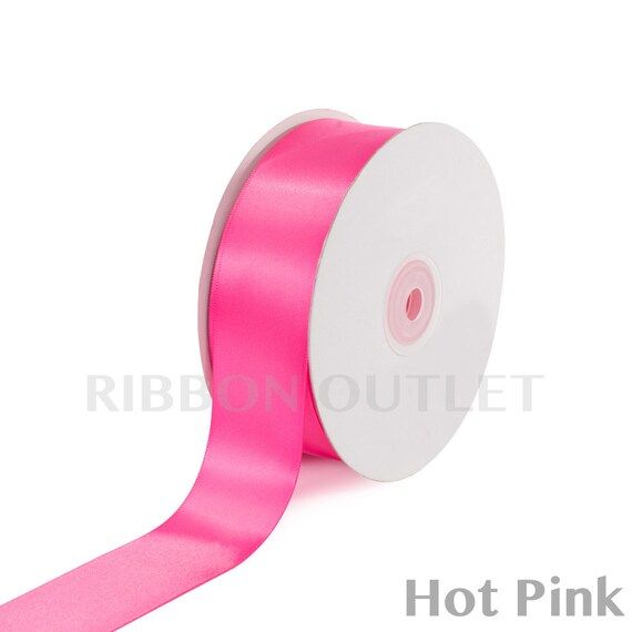 1 1/2" Hot Pink Satin Ribbon 50 Yards Per Roll | Etsy (US)