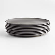 Craft Charcoal Flat Dinner Plate | Crate & Barrel