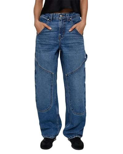 Kedera Mid Rise Barrel Baggy Carpenter Jeans for Women Wide Leg Denim Pants Baggy Boyfriend Cargo... | Amazon (US)