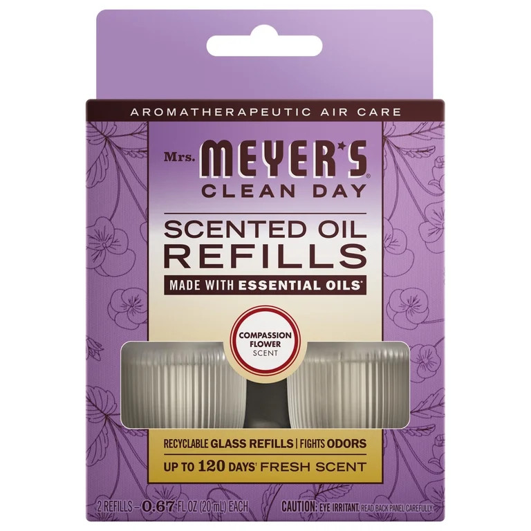 Mrs. Meyer's Clean Day Premium Scented Oil Plug-in Diffuser, Air Freshener Refills - Compassion F... | Walmart (US)