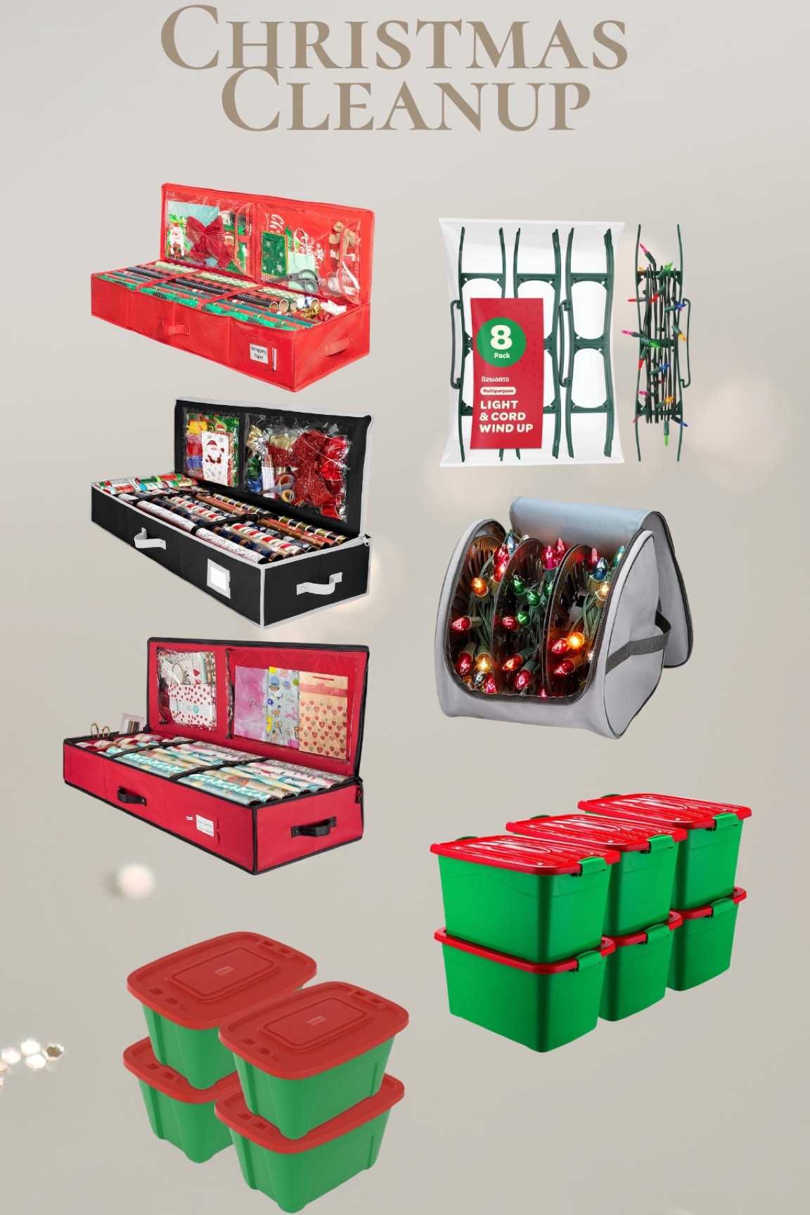 Streamline your post-Christmas cleanup with the LTK shop's guide. Discover stylish storage solutions for wrapping paper, Christmas lights, and decor. Elevate your organization game and bid farewell to holiday clutter. Explore our curated collection to make the cleanup process seamless, ensuring a stress-free transition until next year's festivities.

#LTKHoliday #LTKhome #LTKSeasonal