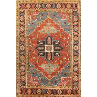 Serapi Hand Knotted Wool Orange/Yellow/Blue Rug Pasargad | Wayfair North America