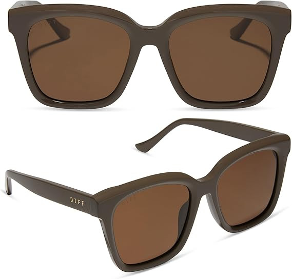DIFF Meredith Designer Oversized Square Sunglasses for Women UV400 Polarized Protection | Amazon (US)
