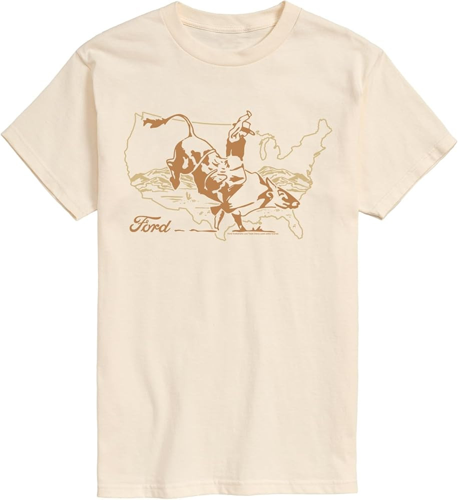 Ford - Western Bull Rider - Men's Short Sleeve Graphic T-Shirt | Amazon (US)